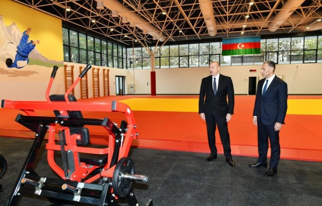 Prezident cüdo üzrə milli komandalar üçün Təlim-Məşq Mərkəzində yaradılan şəraitlə tanış olub - FOTO