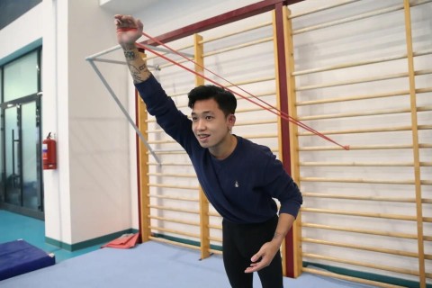 Команда Индонезии по спортивной гимнастике готовится к новому сезону в Баку - ФОТО