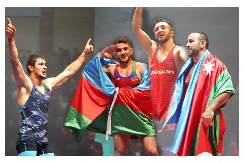 Азербайджанские борцы завоевали четыре золотые медали на чемпионате мира - ФОТО