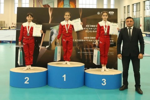 Первые награждения заключительного дня чемпионата Азербайджана по спортивной гимнастике - ФОТО