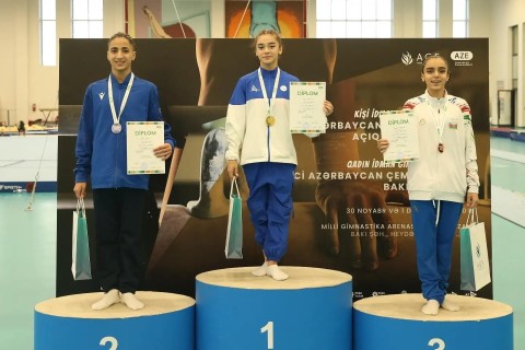 Первые награждения заключительного дня чемпионата Азербайджана по спортивной гимнастике - ФОТО