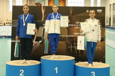 Первые награждения заключительного дня чемпионата Азербайджана по спортивной гимнастике - ФОТО
