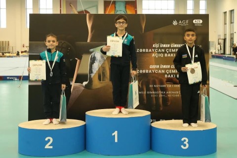 Первые награждения заключительного дня чемпионата Азербайджана по спортивной гимнастике - ФОТО