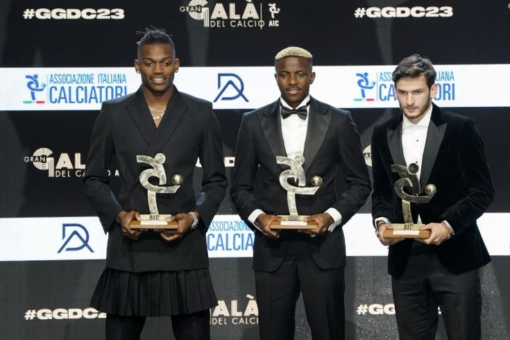 Rafael Leao came to the awards in a skirt - VIDEO
