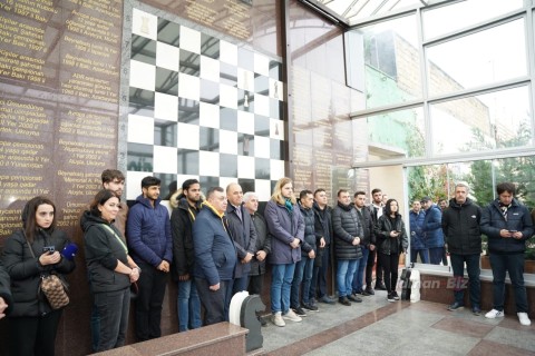 Participants of the "Vugar Hashimov Memorial-2023" in the II Alley of Honor - PHOTO
