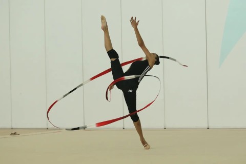 Gymnasts had a test exercise - PHOTO