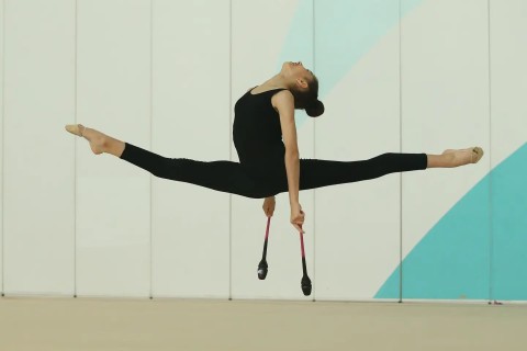 Gymnasts had a test exercise - PHOTO