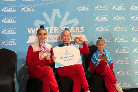 Azerbaijani gymnasts won 6 gold and 1 silver medals in London - PHOTO