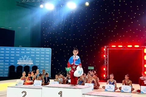 Azerbaijani gymnasts won 6 gold and 1 silver medals in London - PHOTO