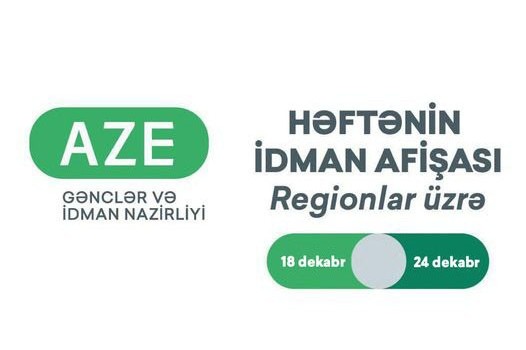 Regionlar üzrə HƏFTƏNİN İDMAN AFİŞASI