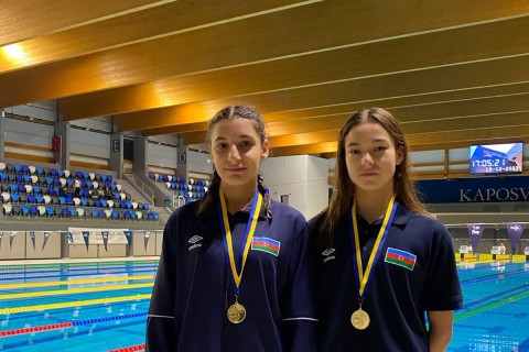 4 gold and 1 silver medals from the Azerbaijani swimmers in the international tournament - PHOTO