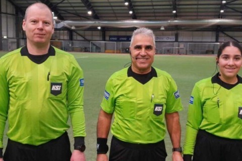 İslandiyada futbol turnirini azərbaycanlı hakim qızı ilə birlikdə idarə edib - FOTO