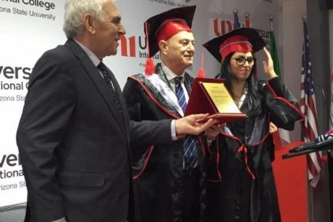 Gianni de Biasi was awarded an honorary doctorate for his success in the national team