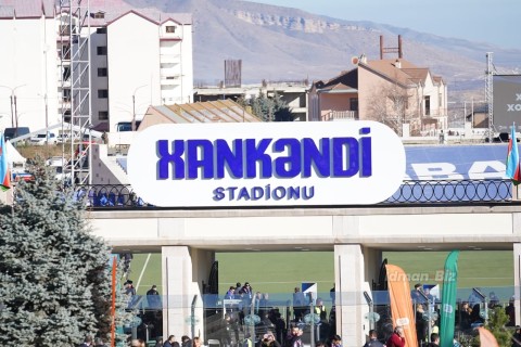 Khankendi City Stadium is ready for the historic game - PHOTO - VIDEO