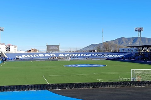 Khankendi City Stadium is ready for the historic game - PHOTO - VIDEO
