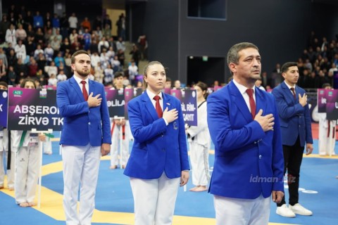 Taekvondo üzrə Azərbaycan çempionatının açılış mərasimi keçirilib - FOTO
