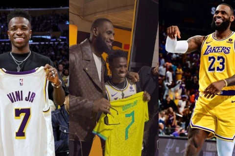 Vinisius Lebronla formasını dəyişib - VİDEO