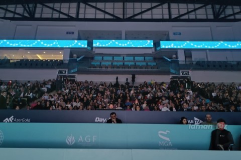 Milli Gimnastika Arenasında Yeni il şousu - FOTO