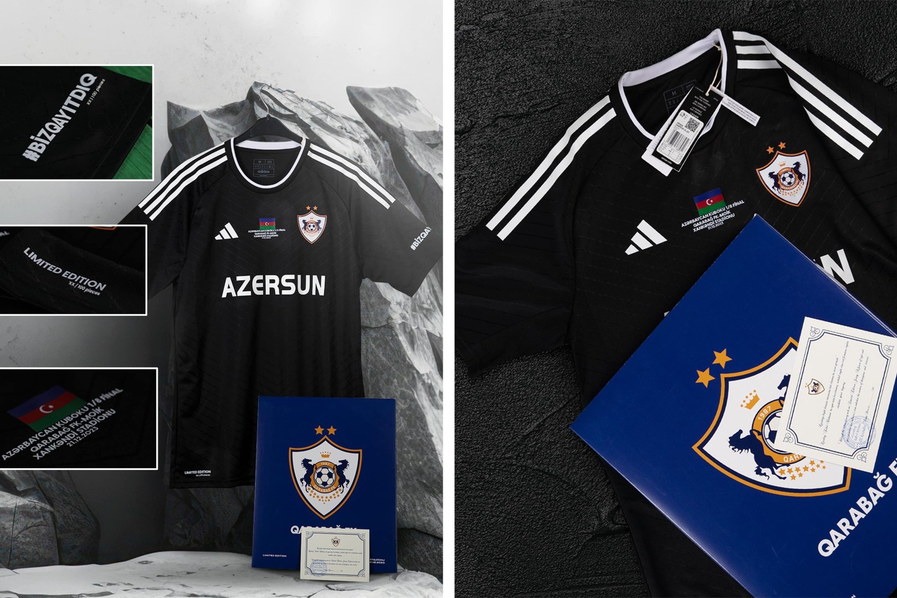 Qarabag has put on sale privately made certified jerseys of the historic game - PHOTO