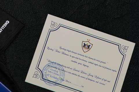 Qarabag has put on sale privately made certified jerseys of the historic game - PHOTO