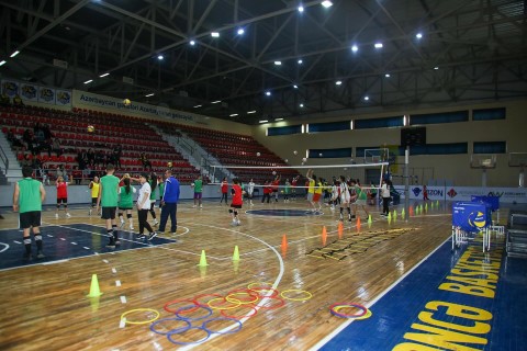 Gəncədə gənc və yeniyetmə voleybolçularla görüş - FOTO