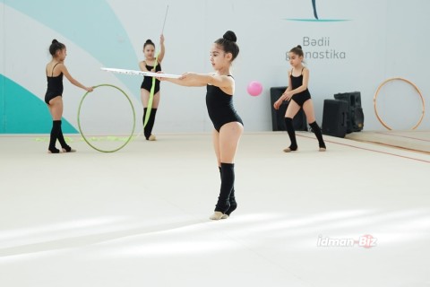 Zagatala and Gakh gymnasts are training at the National Gymnastics Arena - PHOTO
