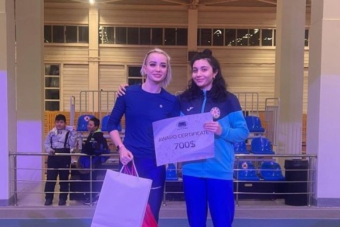 The Azerbaijani athlete has won a bronze medal in Kazakhstan