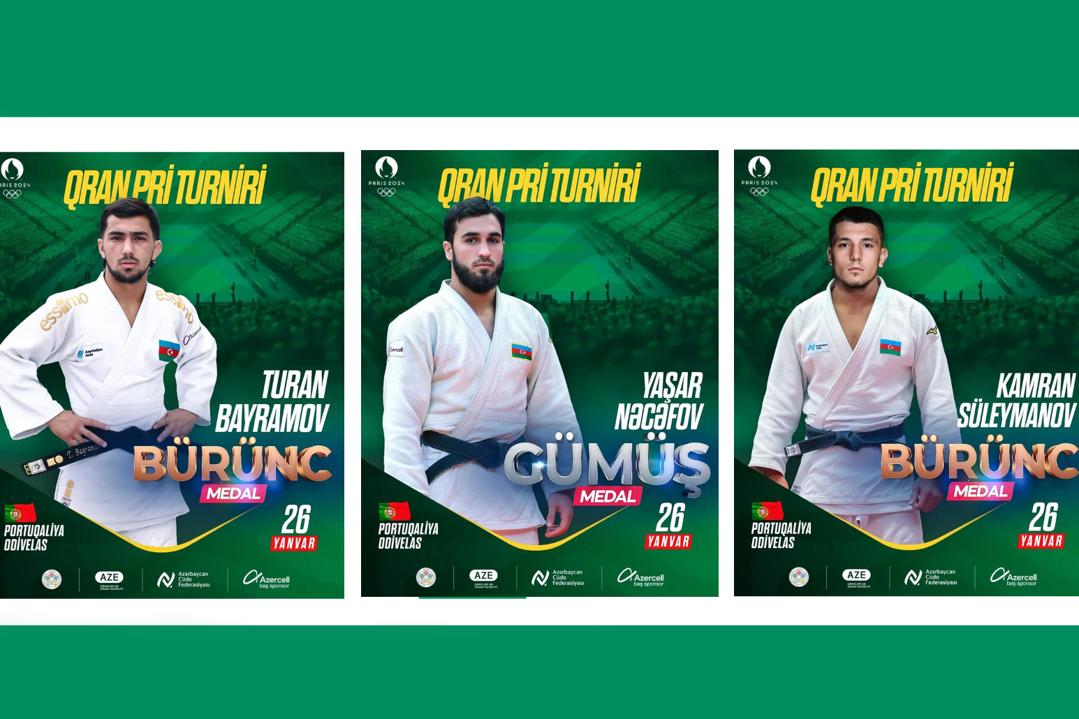 Qran-pri: Cüdoçularımız ilk gündə 3 medal qazanıb - YENİLƏNİB