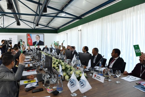 Bakıda beynəlxalq federasiyanın rəhbər vəzifələrinə seçkilər keçirilib - FOTO