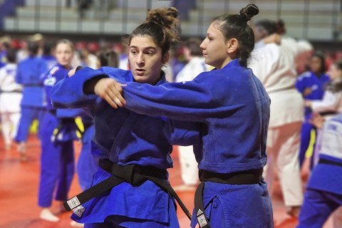 Azerbaijani judokas at the international training camp - PHOTO