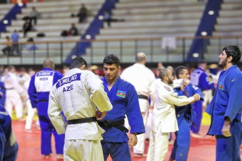 Azerbaijani judokas at the international training camp - PHOTO