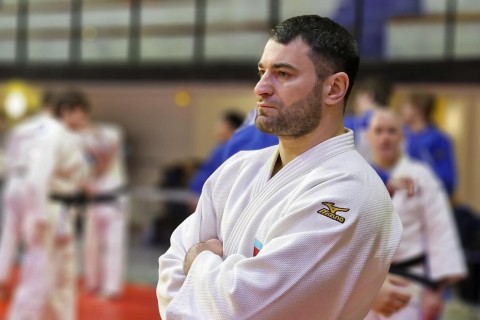 Azerbaijani judokas at the international training camp - PHOTO