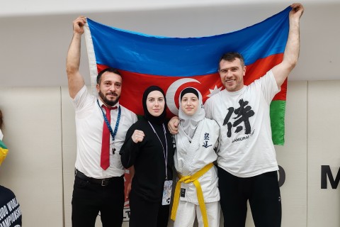 Azerbaijuani kudoka won a gold medal in Malta - PHOTO
