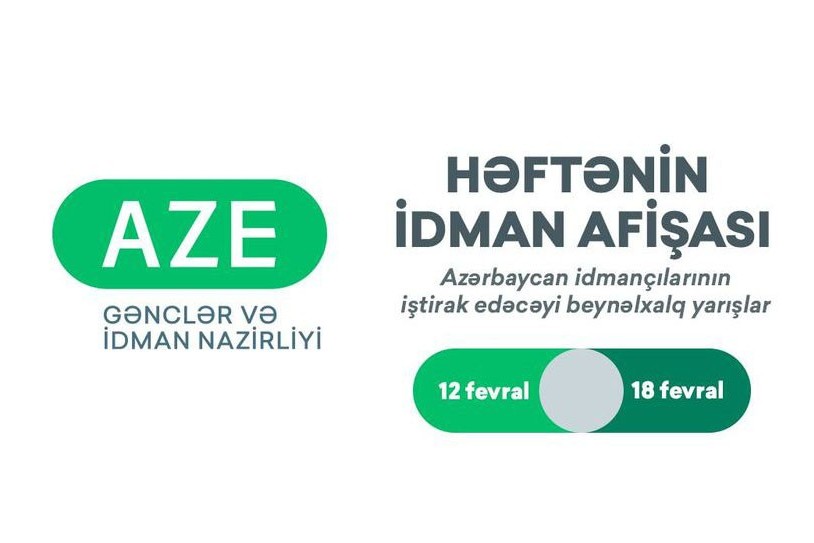 İdmançılarımızın iştirak edəcəyi beynəlxalq yarışlar üzrə HƏFTƏNİN İDMAN AFİŞASI