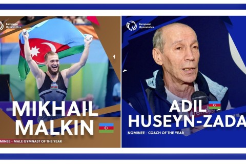 Malkin “İlin gimnastı”, Hüseynzadə “İlin məşqçisi” seçilib