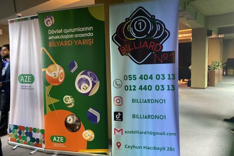 Dövlət qurumları arasında ilk dəfə bilyard yarışı keçirilir - FOTO