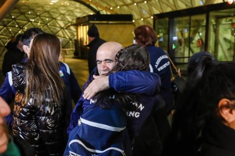 Azerbaijani wrestlers with the best results of the last 8 years in the European Championship, returned to their homeland - PHOTO