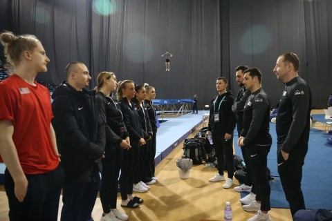 Подиумные тренировки участников Кубка мира в Баку - ФОТОРЕПОРТАЖ