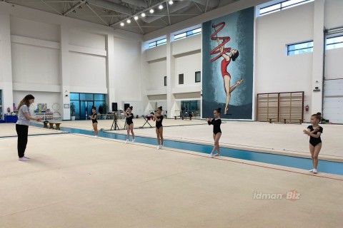 Гимнастки Загатал и Шеки начали сборы на Национальной арене гимнастики - ФОТО - ВИДЕО