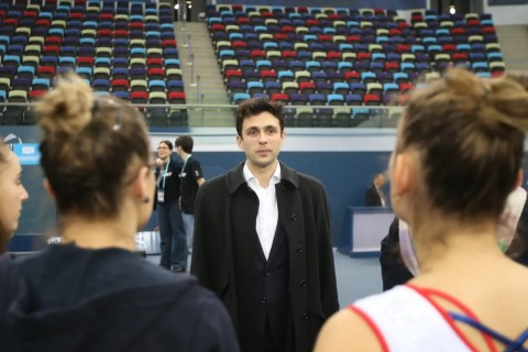 Attaché of the French ambassador for cultural affairs was a guest at the National Gymnastics Arena - PHOTO