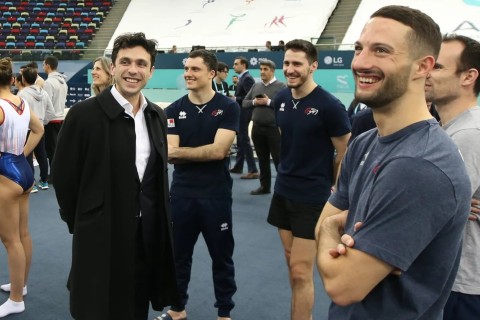 Attaché of the French ambassador for cultural affairs was a guest at the National Gymnastics Arena - PHOTO
