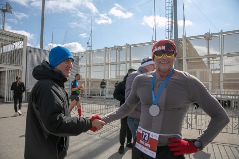 “IronWinD Winter Aquathlon” yarışı baş tutub - FOTO