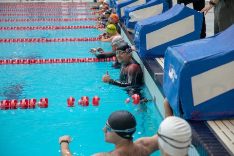 “IronWinD Winter Aquathlon” yarışı baş tutub - FOTO