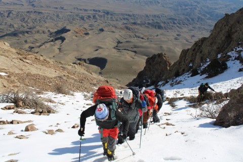 Türkiyəli alpinistlər şəhidlərimizin xatirəsini Haçadağın zirvəsində anıb - FOTO