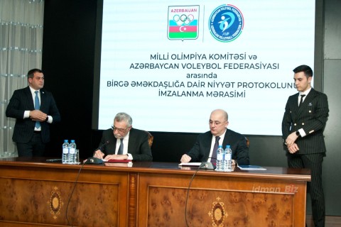 НОК и Федерация волейбола подписали протокол о сотрудничестве - ФОТО