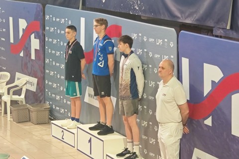 Azerbaijani swimming team won a gold medal in Riga - PHOTO