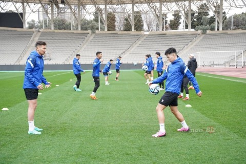 Mongolian national team trains in Baku - PHOTO
