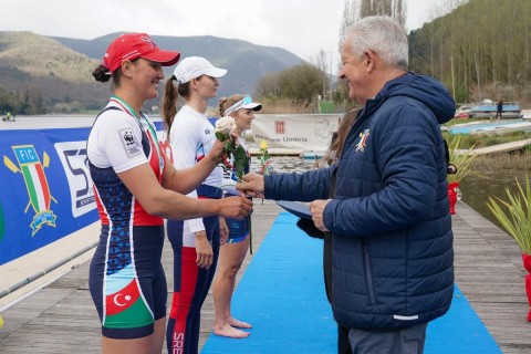 Azerbaijani rower won a silver medal in Italy - PHOTO