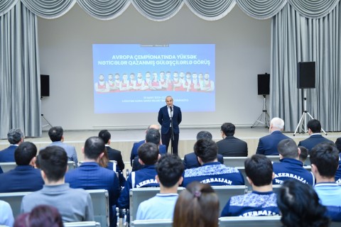 Meeting with European Championship's distinguished wrestlers - PHOTO