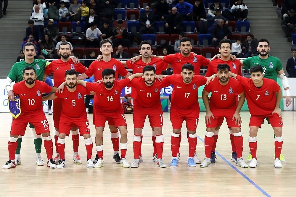 Azerbaijan national futsal team squat